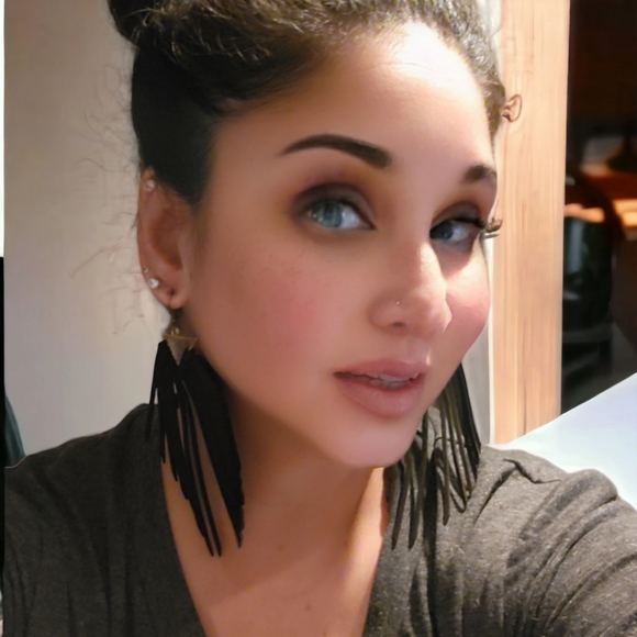 Bohemian Leather Fringe Earrings - Picture 2 of 3